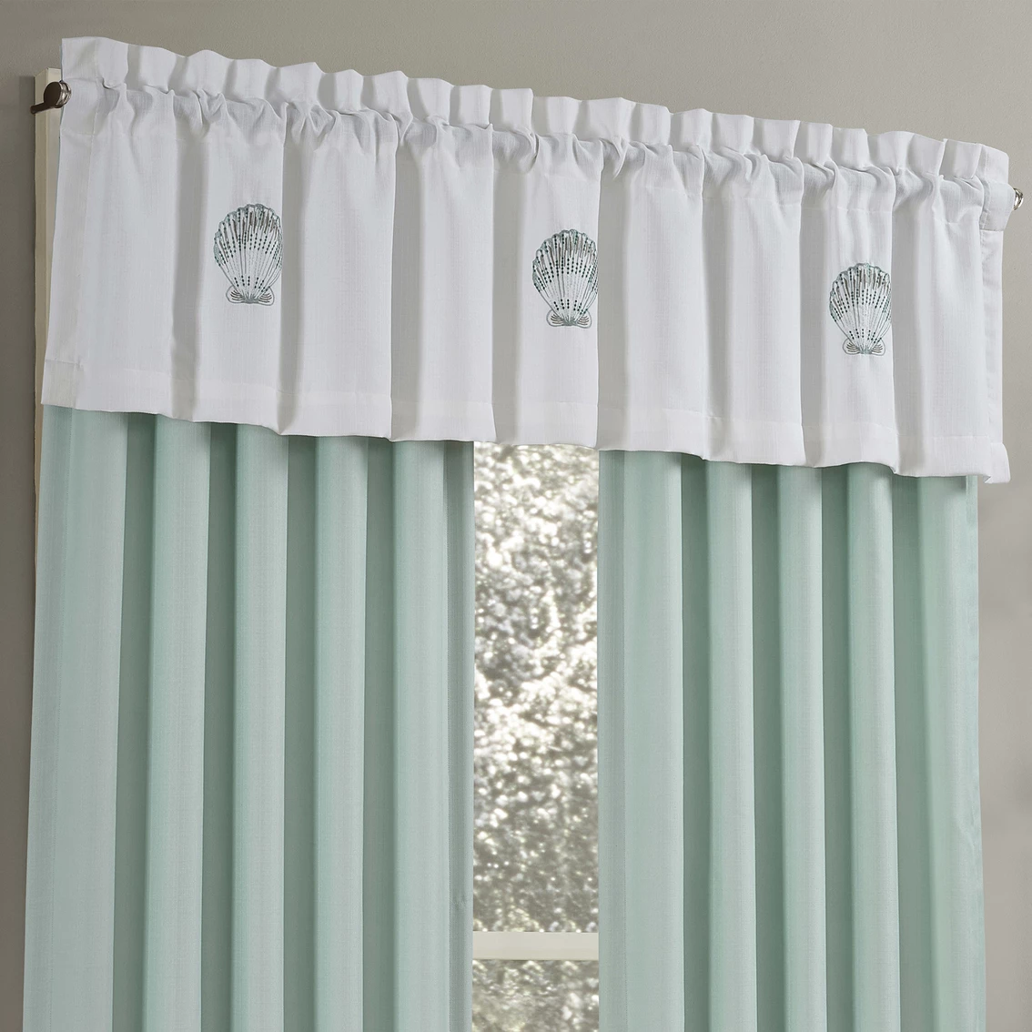 Flash Sale π Royal Court Water's Edge Aqua Window Straight Valance π 1 Flash Sale π Royal Court Water's Edge Aqua Window Straight Valance π