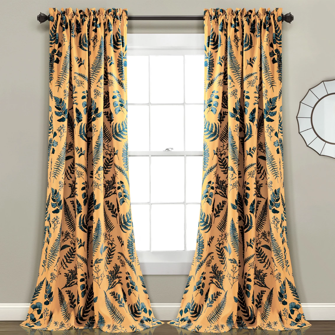 Hot Sale ๐ Lush Decor Devonia Allover Room Darkening Window Curtain Panels 2 Pc. Set ๐ - Image 4