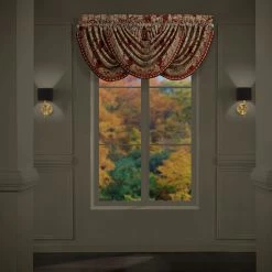 Cheap ❤️ J. Queen New York Garnet Red Window Waterfall Valance 🔔