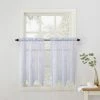 Wholesale 😉 No. 918 Alison Sheer Lace Elongated Kitchen Curtain Tier Pair, 58 X 36 👍