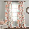 Best Sale 🎉 Lush Decor Poppy Garden Sheer Window Curtain Panels Set 🔥