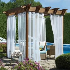 Outlet 😀 Commonwealth Home Fashions Escape Indoor, Outdoor Grommet Top Curtain Panel 👍