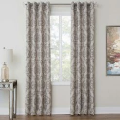 New 😉 Michael Amini Rosewood 50 X 84 In. Grommet Top Panel Weighted Corners 🥰