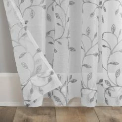 Promo 🤩 No. 918 Rosella Embroidered Floral Sheer Rod Pocket Curtain Panel, White 🛒 -J. Queen shop unnamed file 1136