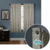 Best Sale 👍 Maytex Ultimate Light Blocker Linen Damask Wraparound Window Curtain 40 X 63 In. ⭐