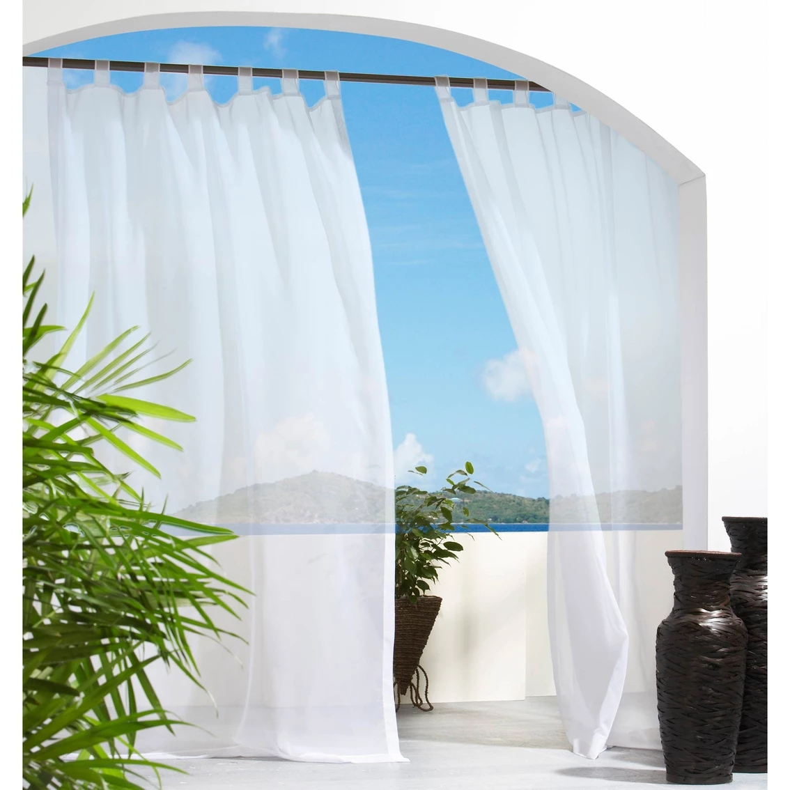 Best deal ✨ Commonwealth Home Fashions Escape Outdoor/Indoor Tab Top Curtain Panel 😍