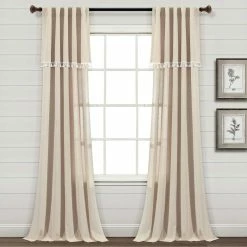 Best reviews of 💯 Lush Decor Ivy Tassel Faux Linen 52 X 84 In. Window Curtain Panel 2 Pc. Set ⌛