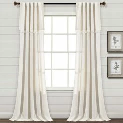 Best reviews of 💯 Lush Decor Ivy Tassel Faux Linen 52 X 84 In. Window Curtain Panel 2 Pc. Set ⌛ -J. Queen shop unnamed file 1241