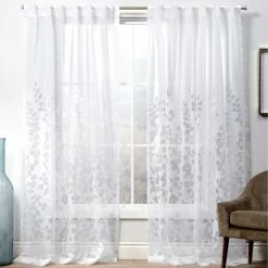 Best Pirce ⭐ Exclusive Home Wilshire Burnout Sheer Hidden Tab Panel Pair 🎉