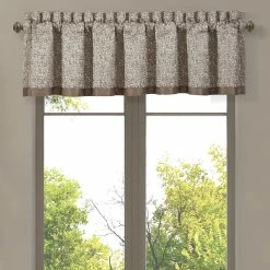 Cheap 🔥 J. Queen New York Cracked Ice Taupe Window Straight Valance ✨