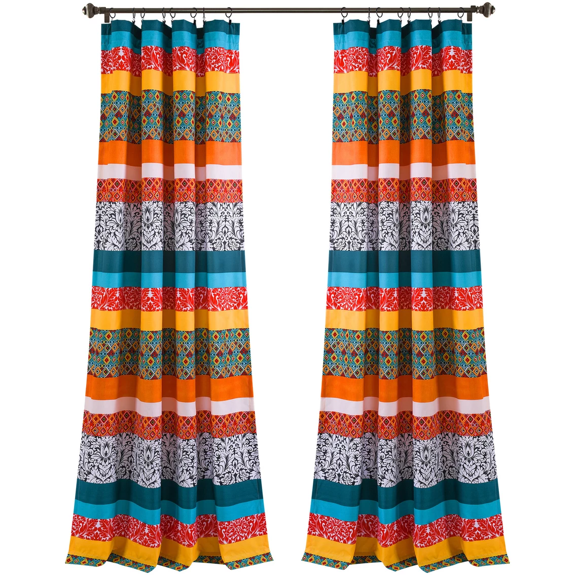 Best Pirce 🔥 Lush Decor Boho Stripe Window Curtain Panels 2 Pc. Set 👍 - Image 6
