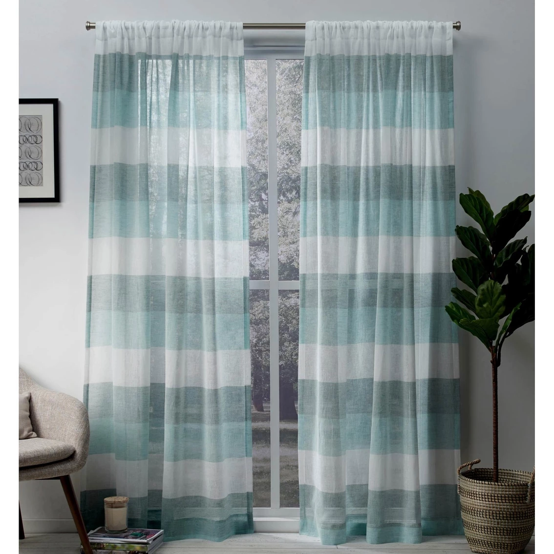 Coupon βοΈ Exclusive Home Bern Stripe Rod Pocket Window Curtain Panels 54 X 108 In. 2 Pk. π€© 3 Coupon βοΈ Exclusive Home Bern Stripe Rod Pocket Window Curtain Panels 54 X 108 In. 2 Pk. π€© - Image 3
