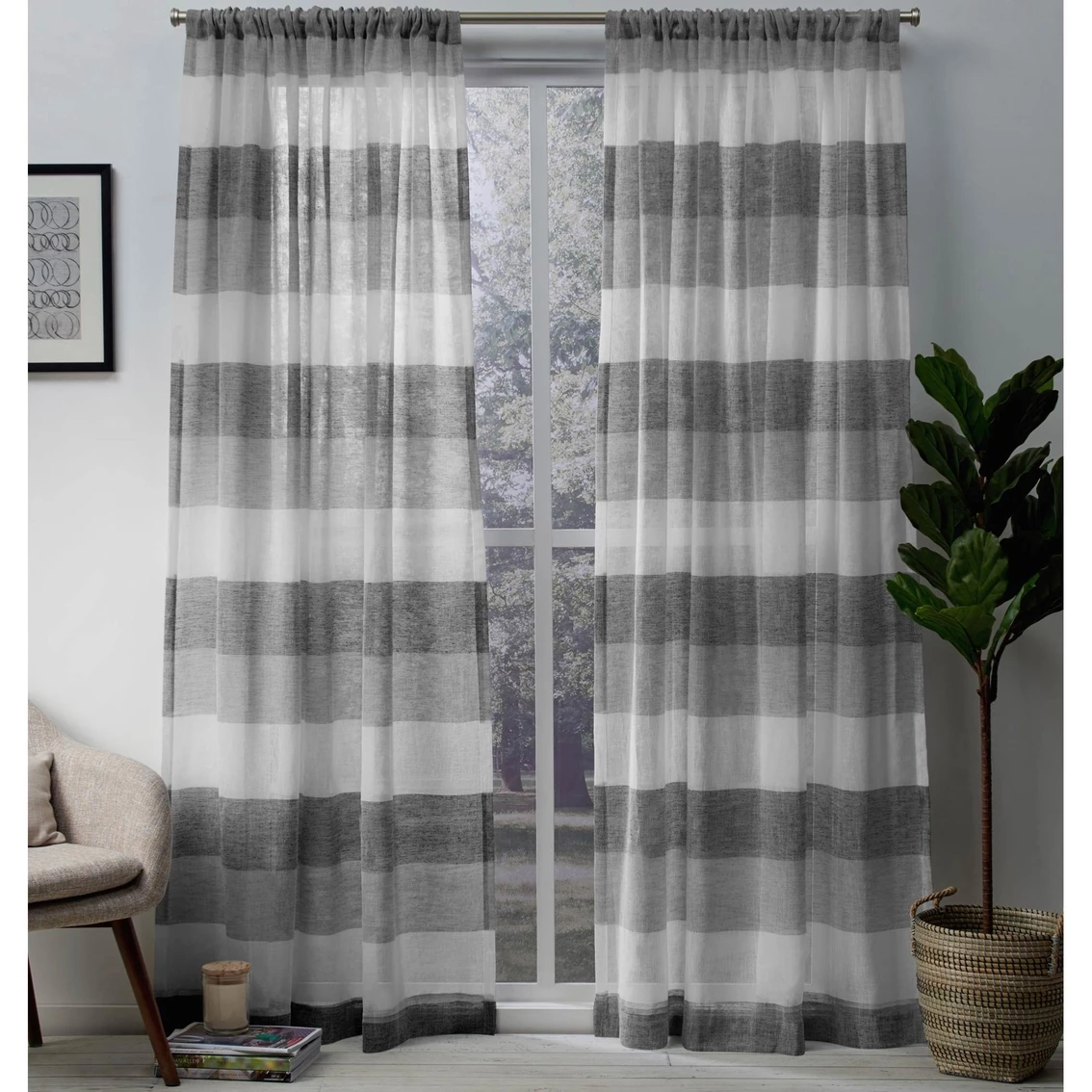 Coupon βοΈ Exclusive Home Bern Stripe Rod Pocket Window Curtain Panels 54 X 108 In. 2 Pk. π€© 5 Coupon βοΈ Exclusive Home Bern Stripe Rod Pocket Window Curtain Panels 54 X 108 In. 2 Pk. π€© - Image 5