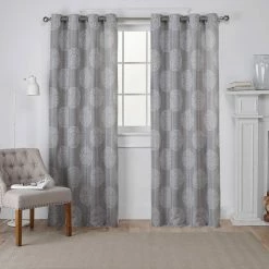 Best reviews of 😀 Exclusive Home Akola Medallion Grommet Top Window Curtain Panels 54 X 96 In. 2 Pk. 👏 -J. Queen shop unnamed file 1448