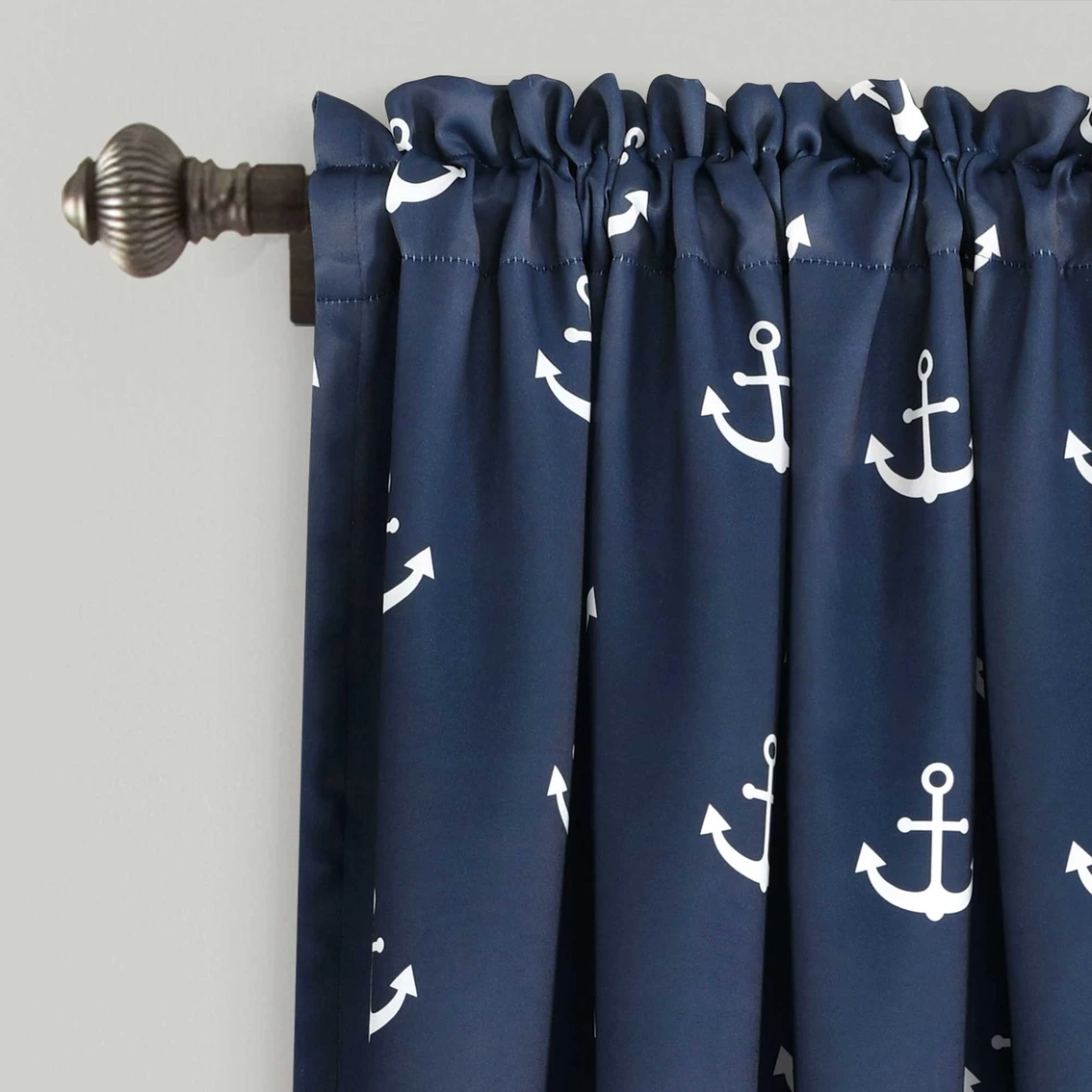 Flash Sale โค๏ธ Lush Decor Anchor Room Darkening Navy 52 X 63 In. Window Curtain 2 Pc. Set ๐คฉ - Image 2