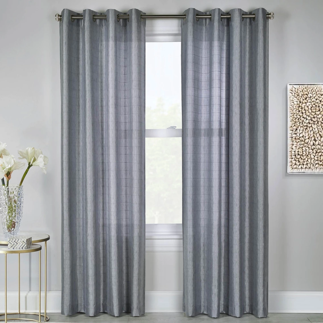 Brand new 🤩 Commonwealth Home Fashions Pretty Storm Textured Semi Sheer Pole Top Panel 🔔 - Image 2