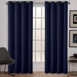Buy 🧨 Exclusive Home Sateen Grommet Top Window Curtain Panels 52 X 96 In. 2 Pk. 👍 -J. Queen shop unnamed file 365