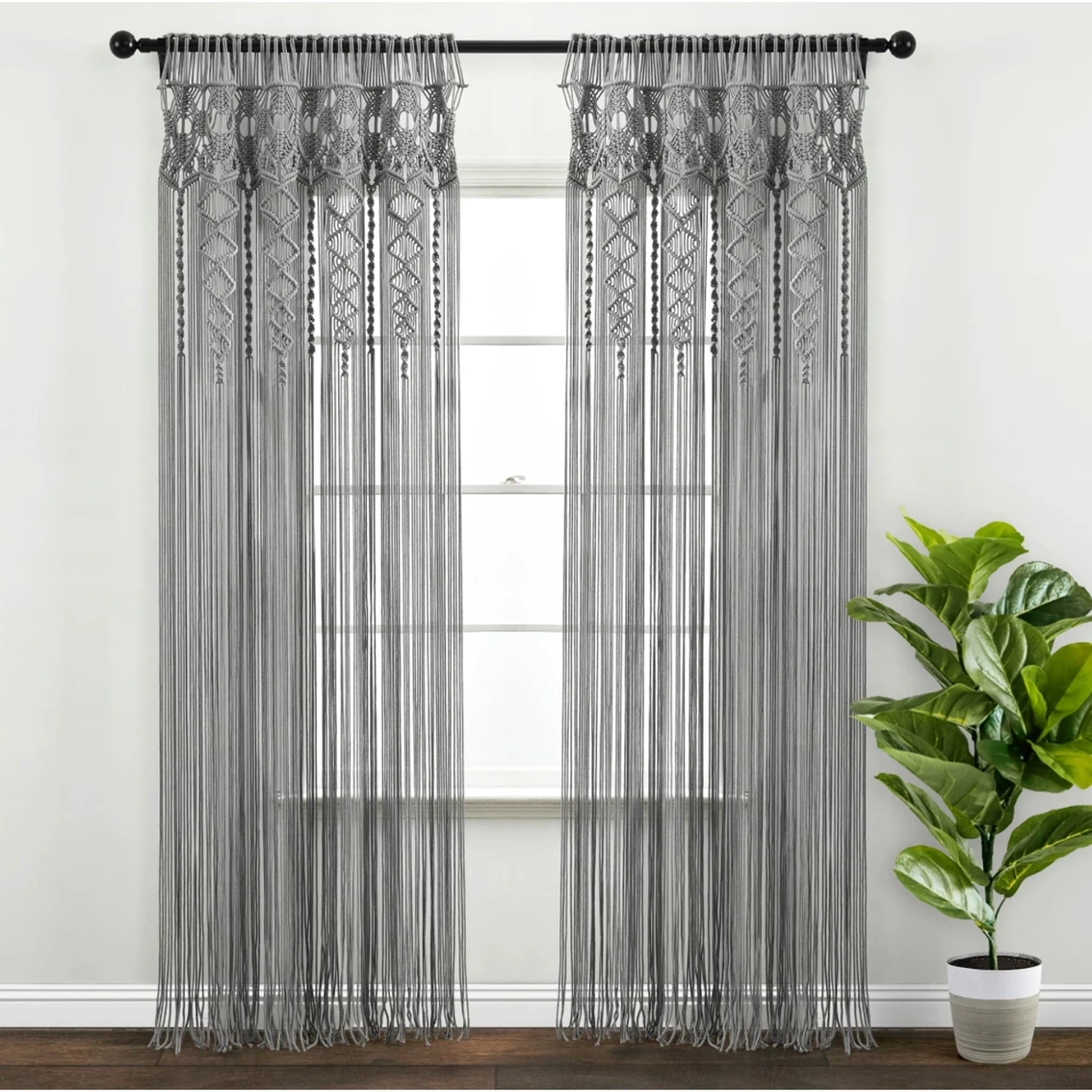 Promo π Lush Decor Boho Macrame Textured Cotton Window Curtain Single 40X84 π― 3 Promo π Lush Decor Boho Macrame Textured Cotton Window Curtain Single 40X84 π― - Image 3