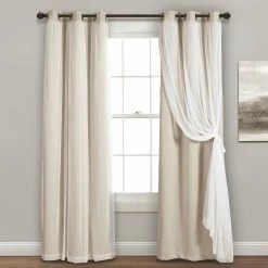 Best reviews of 😉 Lush Decor Grommet Sheer Panels With Insulated Blackout Lining 2 Pk. Curtains Set ✨ -J. Queen shop unnamed file 411