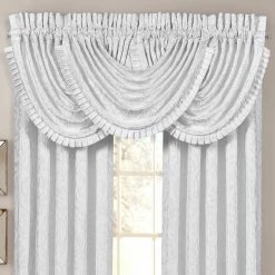 Best Sale 👏 J. Queen New York Astoria White Window Waterfall Valance 🧨