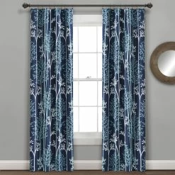 New 🎉 Lush Decor Linear Tree Insulated Rod Pocket Blackout Curtain 38x84 In. 2 Pc. Set 🛒