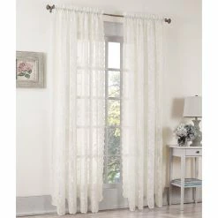 Budget 🔥 S. Lichtenberg Alison Lace Curtain Panel And Valance 👍