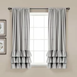 Buy 🎁 Lush Decor Allison Ruffle Window Curtain Panels 40x95 In. 2 Pc. Set 😀 -J. Queen shop unnamed file 543