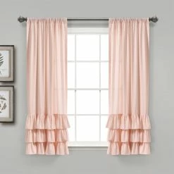 Buy 🎁 Lush Decor Allison Ruffle Window Curtain Panels 40x95 In. 2 Pc. Set 😀 -J. Queen shop unnamed file 544