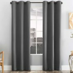 Hot Sale 🥰 Sun Zero Drammen Thermal Insulated Grommet Curtain Panel, Gray 😍