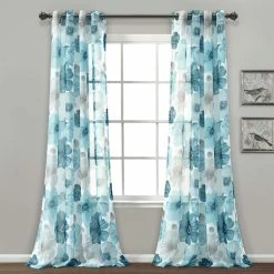 Coupon ⌛ Lush Decor Leah Sheer 52 X 84 In. Window Curtain Panels 2 Pc. Set 🧨