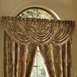 Outlet 🤩 J. Queen New York Bradshaw Natural Window Waterfall Valance ✔️