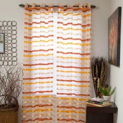 Cheap 👏 Lavish Home Sonya Grommet Window Curtain Panel 54 X 95 In. 💯