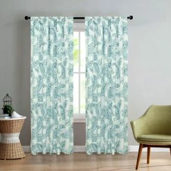 New 💯 Royale Linens Aruba Paisley Window Curtain Panel Drapes, Pair 🌟