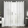 Buy 🎉 Exclusive Home Penny Sheer Stripe Grommet Top Curtain Panel Pair 🤩