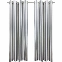 New 👏 Commonwealth Home Fashions Seascapes Stripe Grommet Top Curtain Panel 2 Pk. 🔥