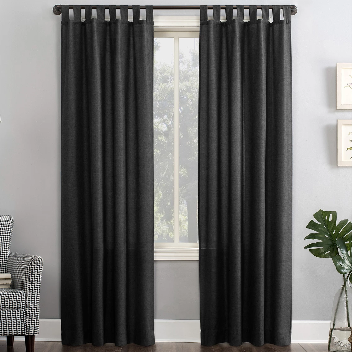 New ๐งจ No. 918 Jacob Heathered Texture Semi-Sheer Tab Top Curtain Panel ๐ฅ - Image 4