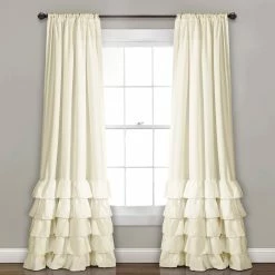 Budget ⌛ Lush Decor Allison Ruffle 84 X 40 Curtain Panel 2 Pk. 🎉 -J. Queen shop unnamed file 788
