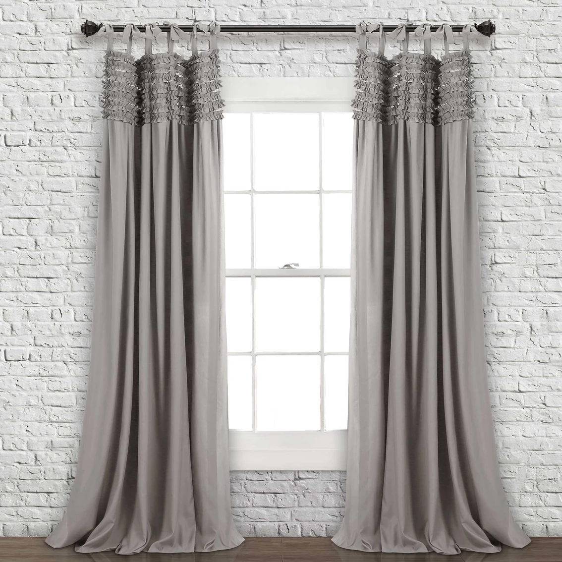 Buy π₯ Lush Decor Lydia Ruffle Window Curtain Panels 40 X 95 In. 2 Pc. Set 𧨠3 Buy π₯ Lush Decor Lydia Ruffle Window Curtain Panels 40 X 95 In. 2 Pc. Set 𧨠- Image 3