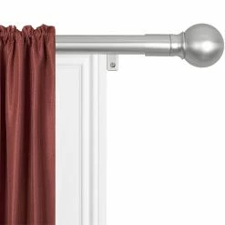Flash Sale ⌛ Maytex Home Smart Rods Easy Install Window Drapery Curtain Rod With Ball Finials 🔥