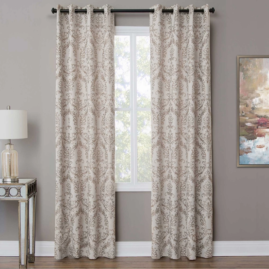 Coupon ❤️ Michael Amini Atchinson 50 X 84 In. Grommet Top Panel Weighted Corners ⭐