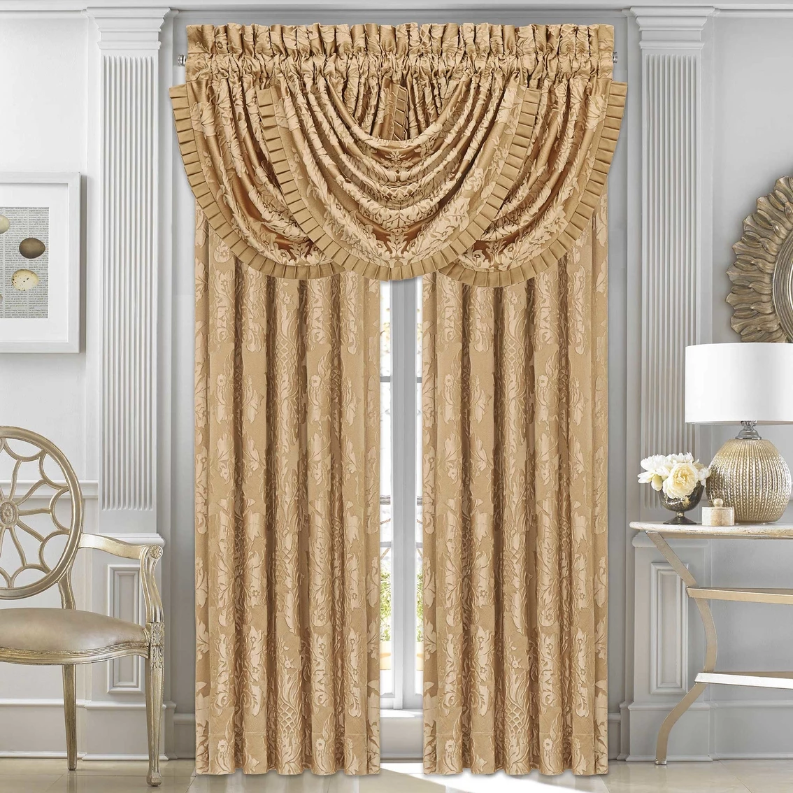 Wholesale ⌛ Five Queens Court Colonial Gold 84 X 50 In. Window Curtain Panel 2 Pk. ✨ 1 Wholesale ⌛ Five Queens Court Colonial Gold 84 X 50 In. Window Curtain Panel 2 Pk. ✨