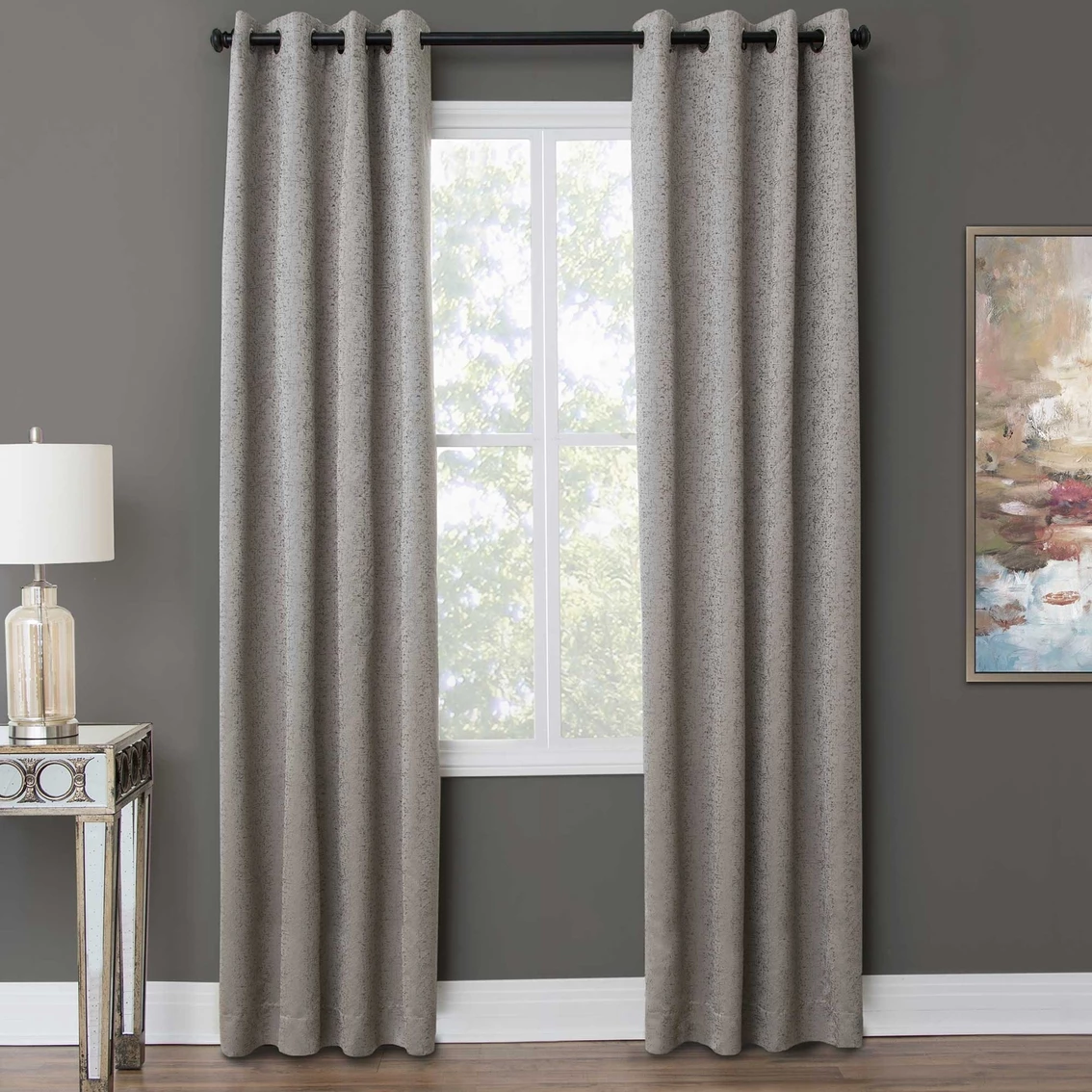 Cheap π Michael Amini Aspen 50 X 84 In. Grommet Top Panel Weighted Corners π 2 Cheap π Michael Amini Aspen 50 X 84 In. Grommet Top Panel Weighted Corners π - Image 2